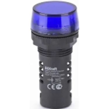 Лампа коммутаторная ADDS d22 мм LED синий 220В AC/DC ЛK-22 DEKraft