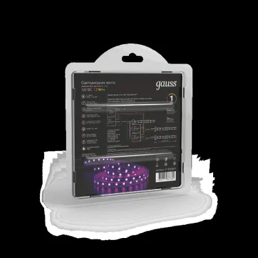 Лента светодиодная LED 5050/30-SMD 7.2 Вт/м 330 лм/м RGB DC 12В IP66 10мм (блистер 5м) Black Gauss