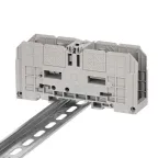 Клемма проходная, болтовой зажим, 2 точки подключения, 70 кв.мм, серая