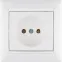VALENA Розетка без заземления без шторок в рамку белая