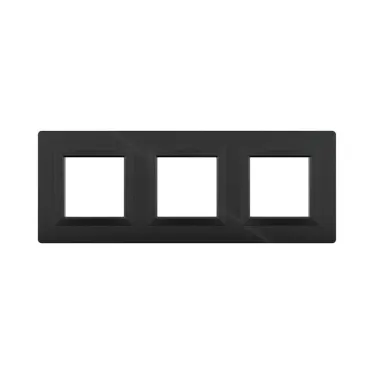 Рамка из алюминия, ''Avanti'', черная, 6 модулей