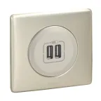 Celiane Панель лицевая розетки USB титан
