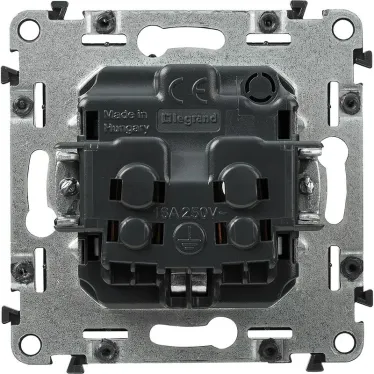 Valena ALLURE Розетка силовая 2К+З 16А 250В винтовые зажимы антрацит