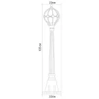Светильник НТУ-60w столб-1.16м Е27 IP44 черное золото