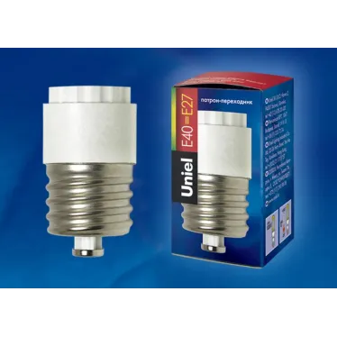 Переходник для цоколей с E40 на E27 LH40-27L BASE ADAPTOR белый