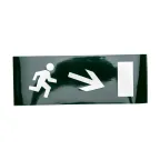 Наклейка Направление к эвакуационному выходу направо вниз,