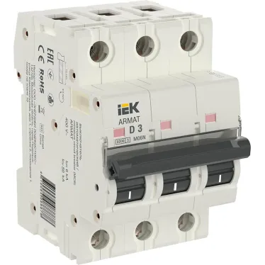 ARMAT Выключатель автоматический трехполюсный D 3А M06N