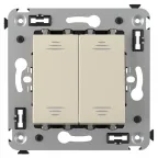 Avanti Выключатель двухклавишный в стену, ''Ванильная дымка''