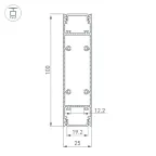 Профиль SL-LINE-25100-DUAL-2500 BLACK (Алюминий)