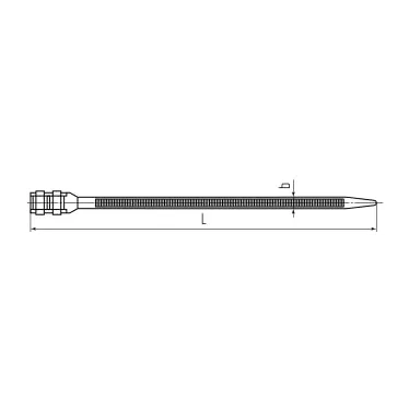 Стяжка нейлоновая КСУ 9х260 (черн) (100шт)