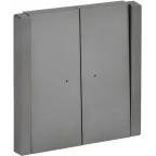 FORTE@PIANO Выключатель 2-клавишный проходной с индикацией 10А FP508 сталь IEK