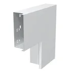 Плоский угол с крышкой кабельного канала LKM 60x150 мм (сталь, белый)