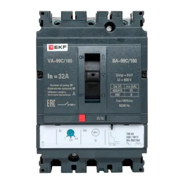 Выключатель автоматический трехполюсный ВА-99C 160/32А 35кА