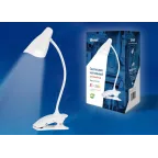 Настольный светильник TLD-560 White/LED/280Lm/5000K/Dimmer прищепка 3W. Сенсорный выключатель. Белый. ТМ