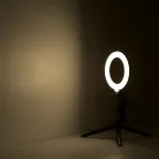 Светильник кольцевой 10W 600lm 3000-6500K 5V USB IP20 160*23мм черный дим, пульт LED 1/48 | RL001 | Gauss