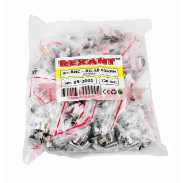 Разъем штекер BNC RG-58 обжим,