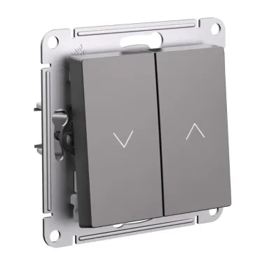 ATLASDESIGN 2-клавишный ВЫКЛЮЧАТЕЛЬ ЖАЛЮЗИ, 10А, мех., МОККО