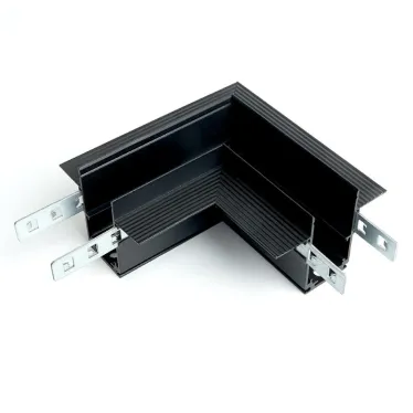 Соединитель угловой черный для низковольтного встраиваемого шинопровода