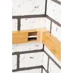 Угол внутренний (40х25) (4 шт) Plast под светлое дерево