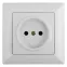 Розетка 2P, 16А-250В, СУ, Solo, белый, 4-201-01