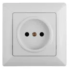 Розетка 2P, 16А-250В, СУ, Solo, белый, 4-201-01