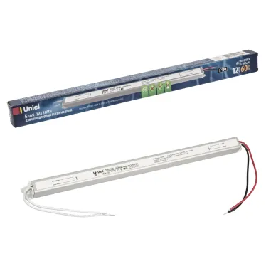 Блок питания ультратонкий UET-VAT-060A20 12V IP20 60Вт. металл.корпус. | UL-00004846 | Uniel