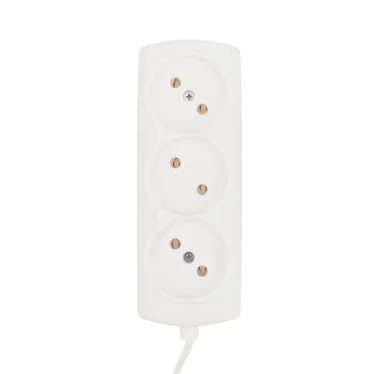 Удлинитель PROconnect STANDARD 3 гнезда, 5 м, 2х0.75 мм, б/з, белый