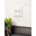 Розетка RJ-45 2-местная СП Минск белая