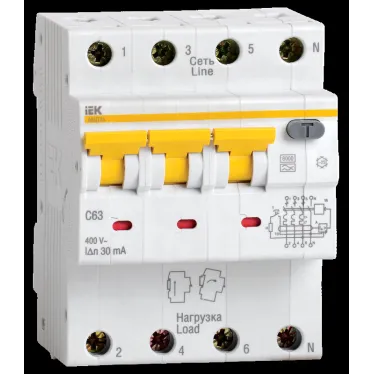 Выключатель автоматический дифференциальный АВДТ-34 C16 100мА(Электронный)