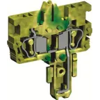 Разъем типа гнездо пружинный зажим на 2 контакта для клемм типа HVTE желто-зеленый 2.5кв.мм