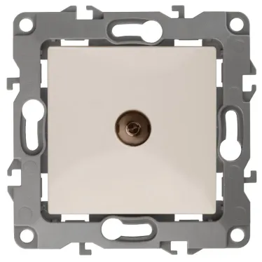 Розетка TV одиночная, Эра12, слоновая кость, 12-3101-02