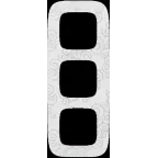 Valena ALLURE Рамка 3 поста Нарцисс хром универсальная