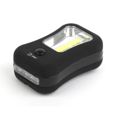 Фонарик светильник подвесной на батарейках 3хААА, ударопрочный корпус с покрытием soft touch, с крючком в палатку, магнитный, 2 режима RB-601