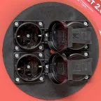 Удлинитель на катушке Гефест 2.0 4 гнезда 50м с заземлением и предохранителем КГ 3*1,5 16А/3,5кВ тIP44 PROxima