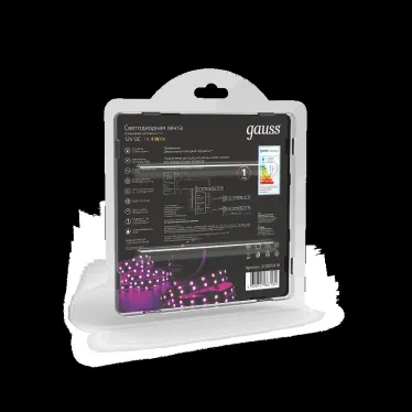 Лента светодиодная LED 5050/60-SMD 14.4 Вт/м 660 лм/м RGB DC 12В IP20 10мм (блистер 5м) Black Gauss