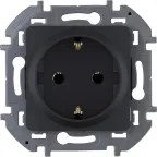 Розетка 2К+З немецкий стандарт 16 А 250 В~ INSPIRIA антрацит