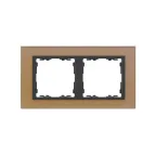 Рамка на 2 поста, S82N, медь - графит (стекло)