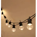 Уличная гирлянда Лофт, черный каучук, 20 прозрачных ламп х 5 LED, влагостойкая IP44 | 331-357 | NEON-NIGHT