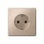ARTGALLERY розетка с заземлением со шторками, 16А, механизм, песочный