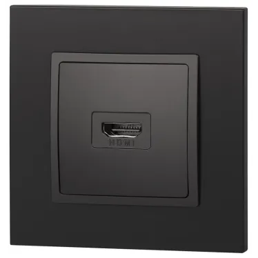 Розетка HDMI, Эра Elegance, антрацит, 14-3114-05