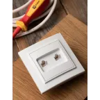 Розетка RJ-45 2-местная СП Минск белая