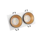 Светильник встраиваемый IP20 50 Вт GU10 черн./зол. алюм. DENKIRS DK2422-GD