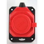 Колодка каучуковая с/з 1гн 16A IP44 красная (24/240/1440)