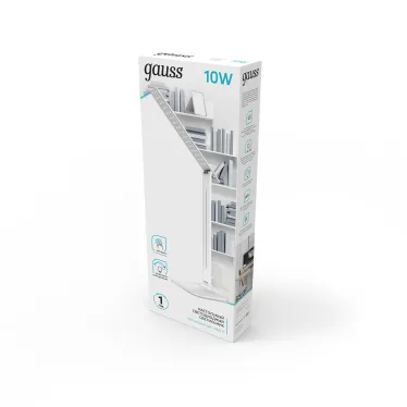 Светильник настольный GTL201 10W 580lm 4000K 170-265V белый диммируемый LED 1/10/40 | GT2011 | Gauss