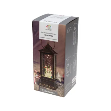 Декоративный фонарь с эффектом снегопада и подсветкой Новый год | 501-161 | NEON-NIGHT
