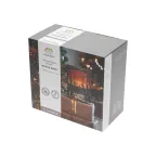 Светодиодный камин Винтаж мини с эффектом живого огня 24.8х12.7х30 см, батарейки 3хС (не в комплекте), с USB, бронзовый | 511-023 | NEON-NIGHT