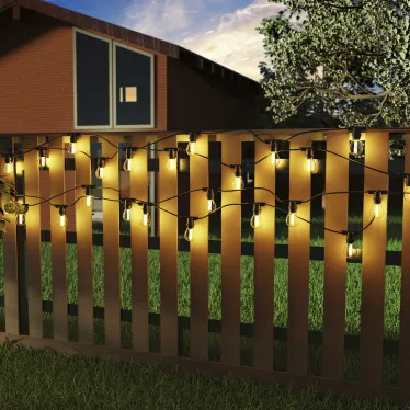 Гирлянда "Белт Лайт" серия Holiday для сменных ламп Е27, 10 ламп, 8 м, IP65, черный, 1/8 | HL070 | Gauss