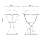 Светильник садово-парковый Aura на постамент 200*200*310mm, 170-240V / 50Hz, 1xE27, Max.60W, IP54 | GD029 | Gauss