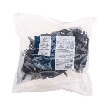 Гирлянда модульная  "Дюраплей LED"  20м  200 LED  черный каучук , мерцающий "Flashing" (каждый 5-й диод), Белая | 315-175 | NEON-NIGHT