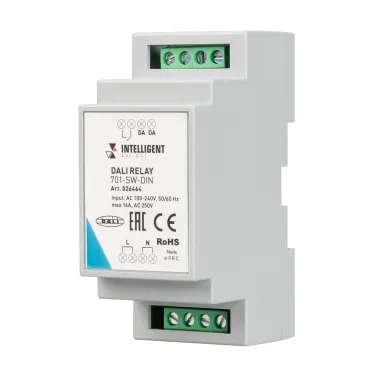 Релейный модуль DALI-701-SW-DIN (BUS, 16A) | 026464 | INTELLIGENT ARLIGHT